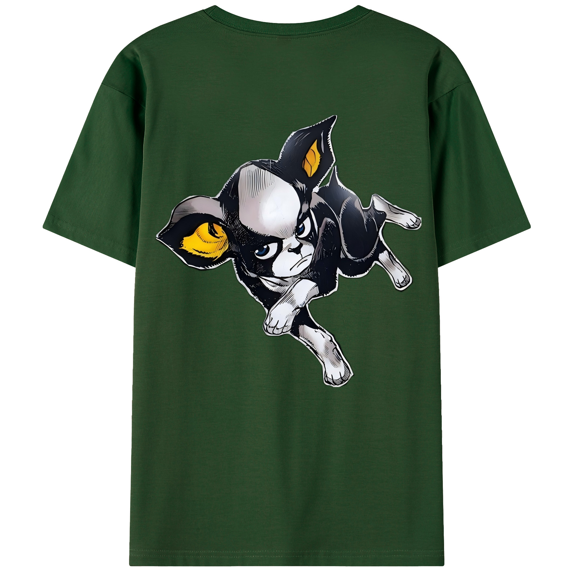 （画像用） ジョジョの奇妙な冒険 イギー JoJo's Bizarre Adventure Iggy 綿100％半袖Tシャツ（背面プリント）
